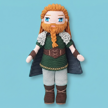 Ragnar Viking crochet doll pattern 5