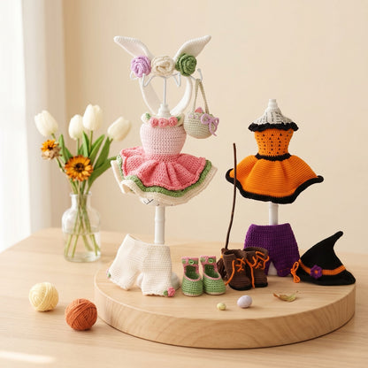 Freya Easter and Halloween crochet outfit patterns