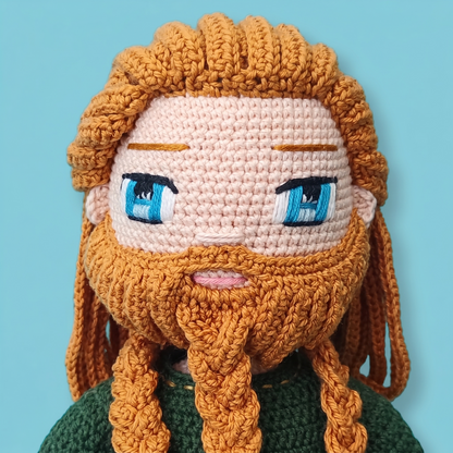 Ragnar Viking crochet doll pattern 8