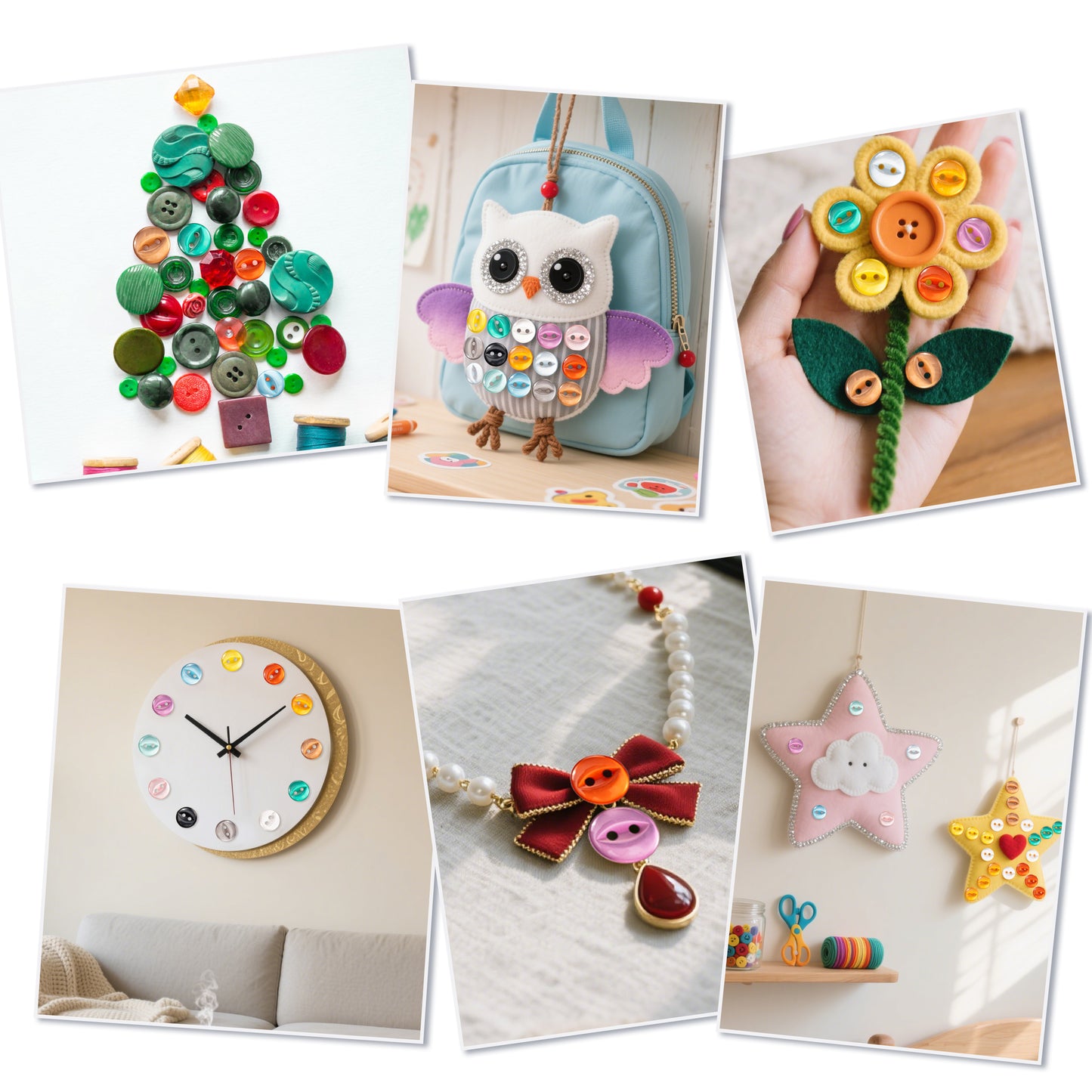 Crochetree Button Box – 300 Buttons, 10 mm, 14 Colors