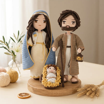 Holy Family crochet Nativity set pattern