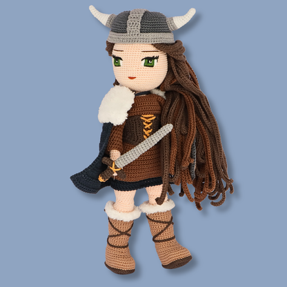 Genevieve Viking crochet doll - PDF pattern photo 4
