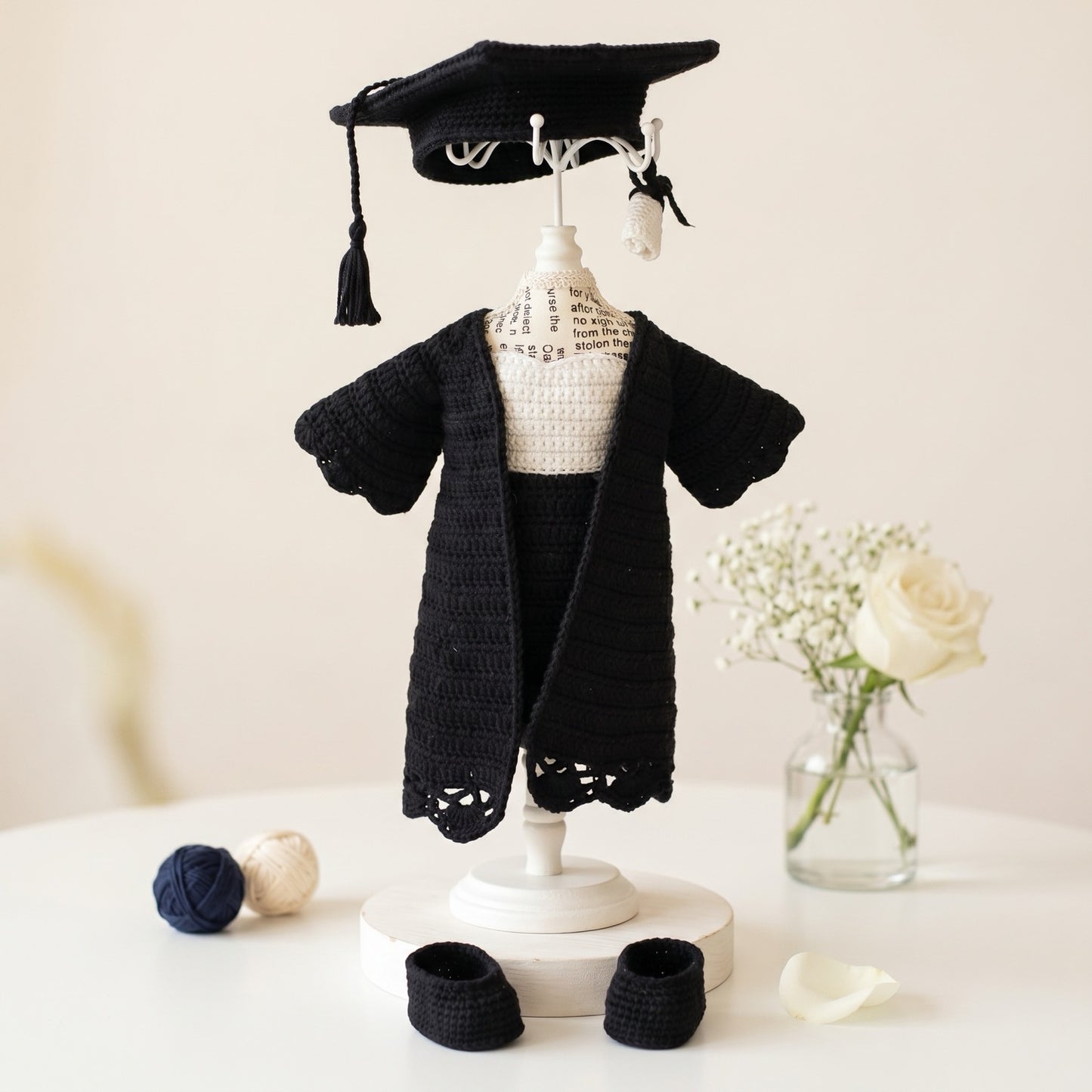 Lila Graduation crochet outfit pattern