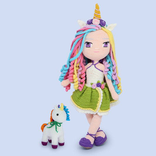Iris Unicorn Crochet Doll Pattern
