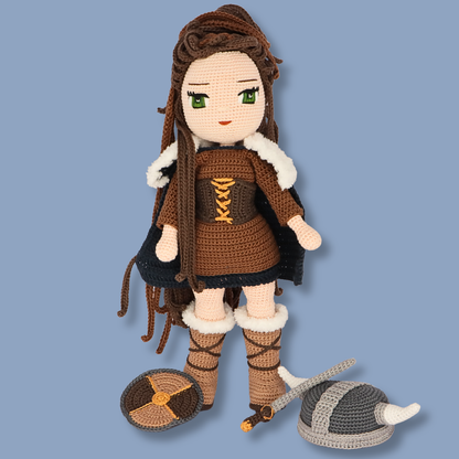 Genevieve Viking crochet doll - PDF pattern photo 16