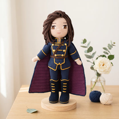 Prince Arthur crochet doll pattern