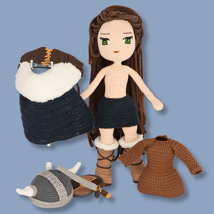 Genevieve Viking crochet doll - PDF pattern photo 21