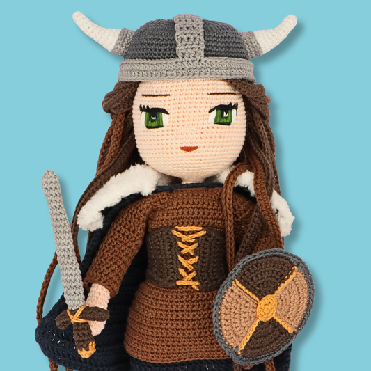 Genevieve and Ragnar Vikings Crochet Doll Patterns - amigurumi PDF bundle with step-by-step photos