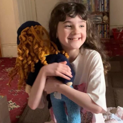 A Crochetree doll made by a customer