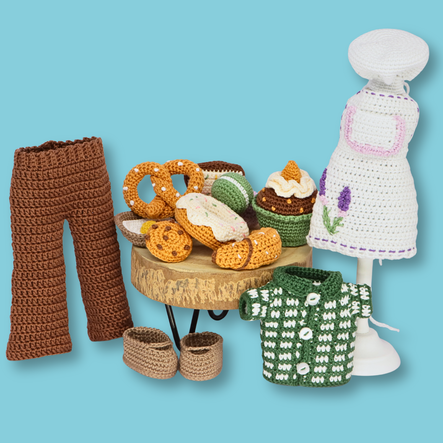 Granny Grace Bakery outfit crochet pattern