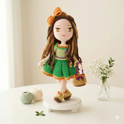 Melissa in Green crochet doll pattern