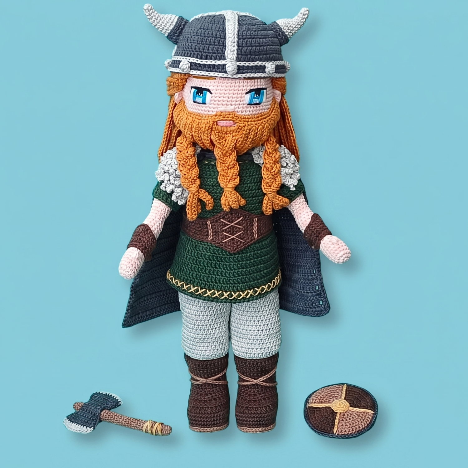 Genevieve and Ragnar Vikings crochet dolls - PDF pattern bundle photo 4