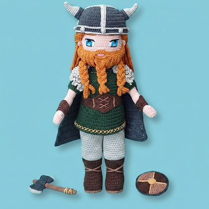 Genevieve and Ragnar Vikings crochet dolls - PDF pattern bundle photo 4
