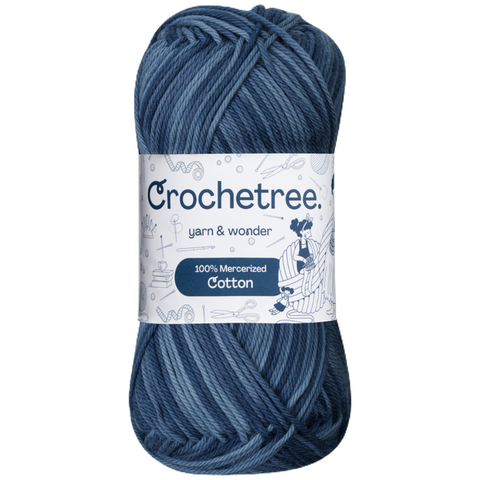 Crochetree 100% Mercerized Cotton Yarn 50g