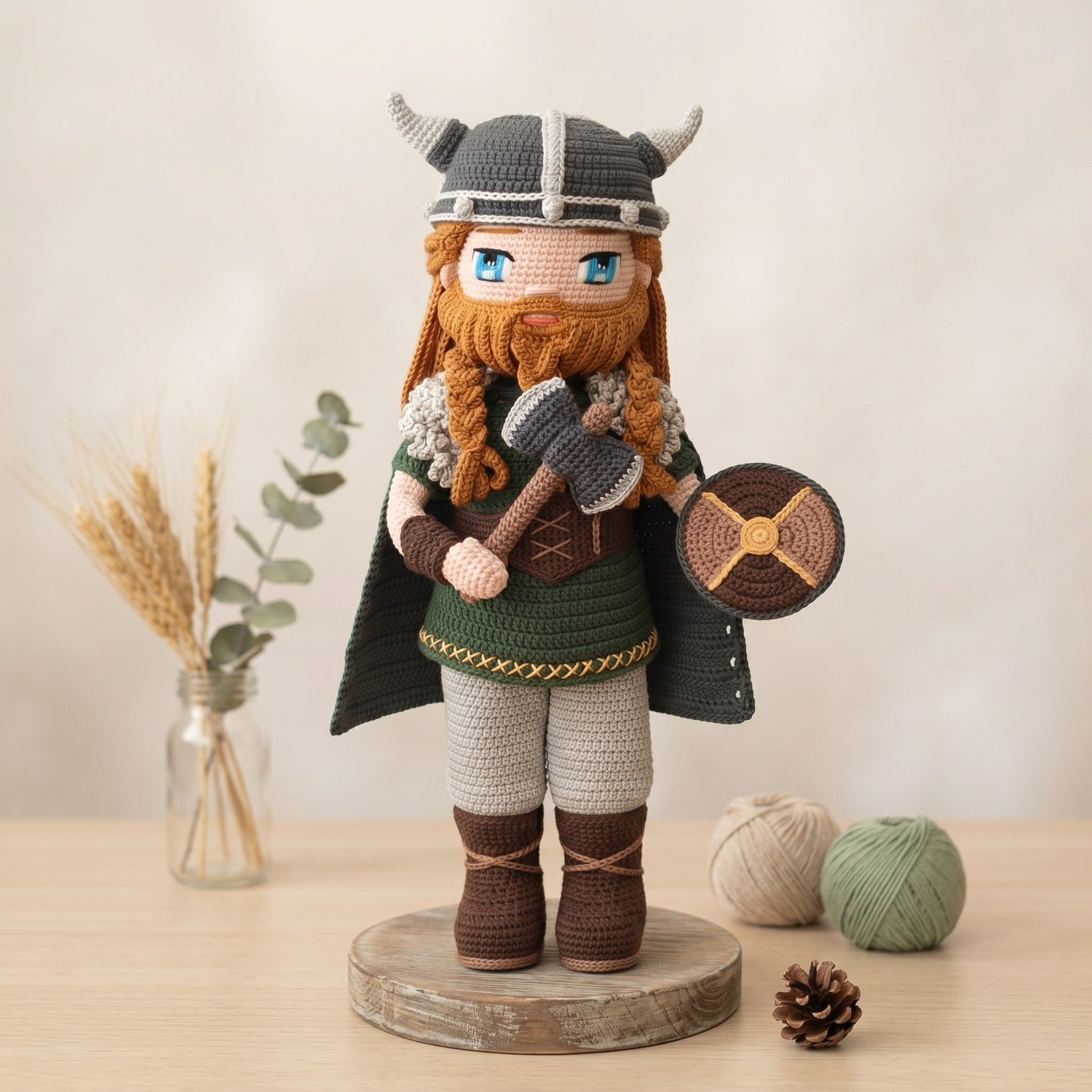 Ragnar Viking crochet doll pattern