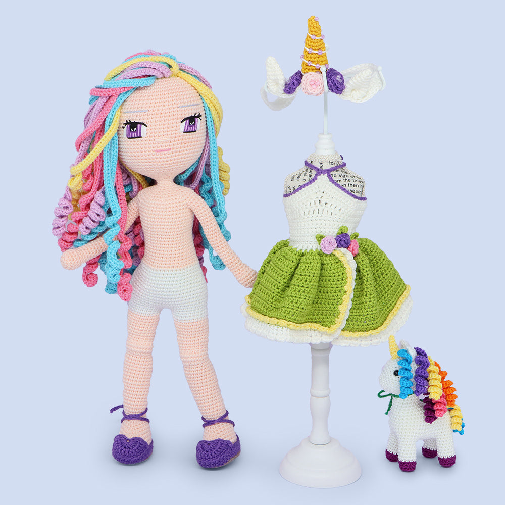 Iris Unicorn Crochet Doll Pattern