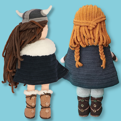 Genevieve and Ragnar Vikings crochet dolls - PDF pattern bundle photo 7