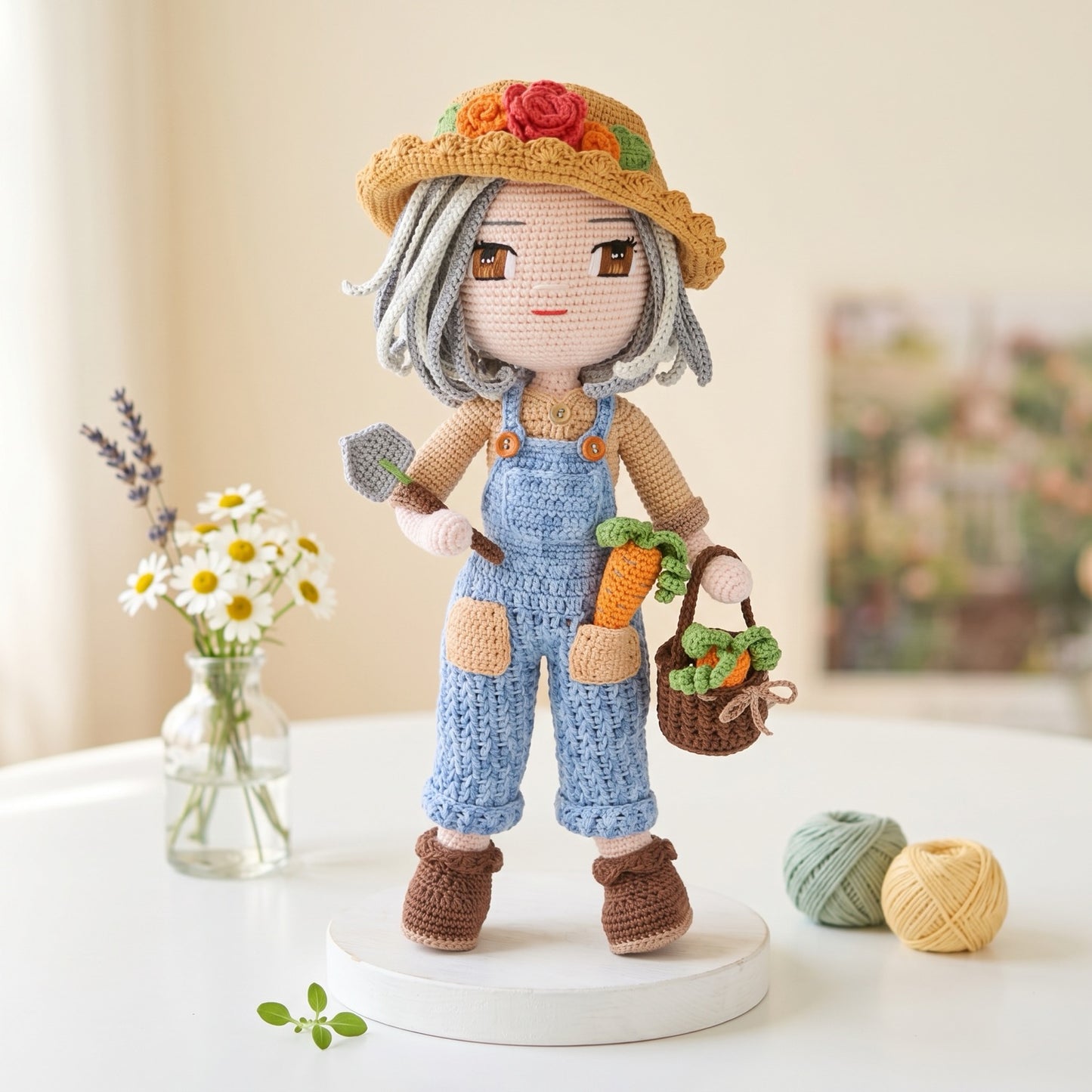Granny Gardening crochet doll pattern