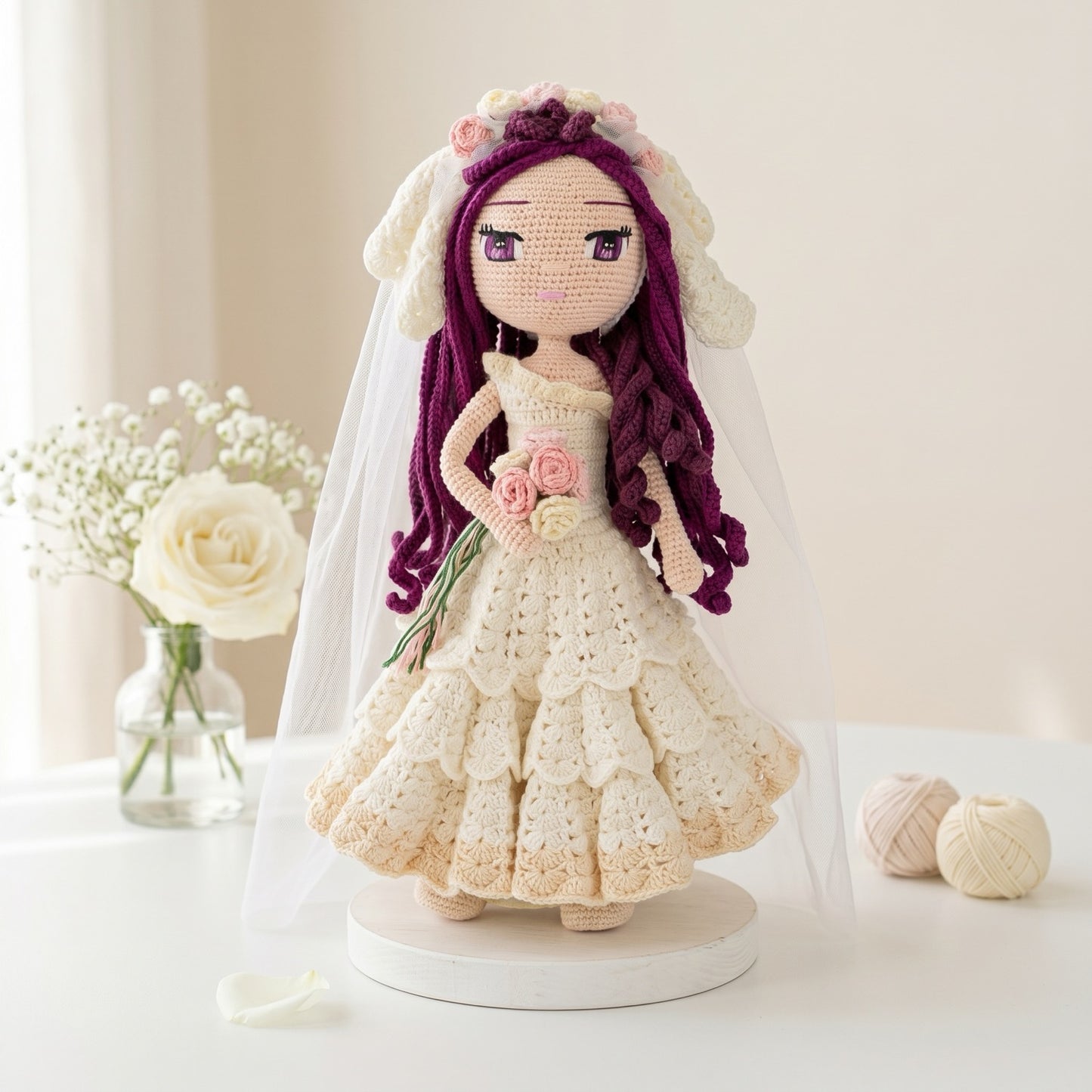 Bride Lila crochet doll pattern