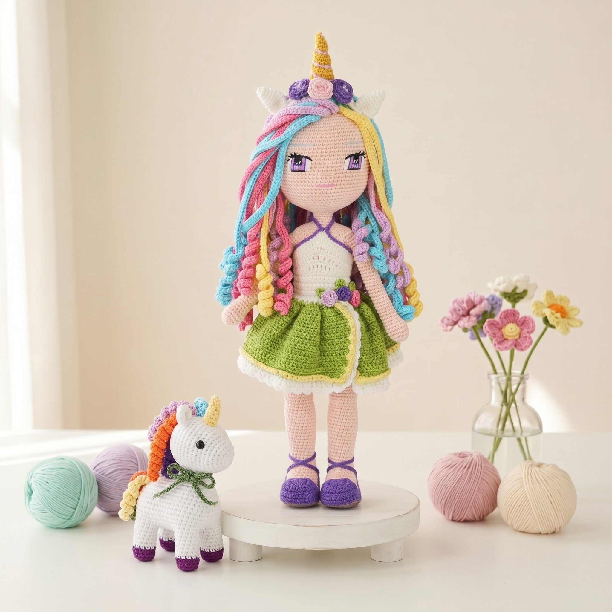 Iris Unicorn Crochet Doll Pattern