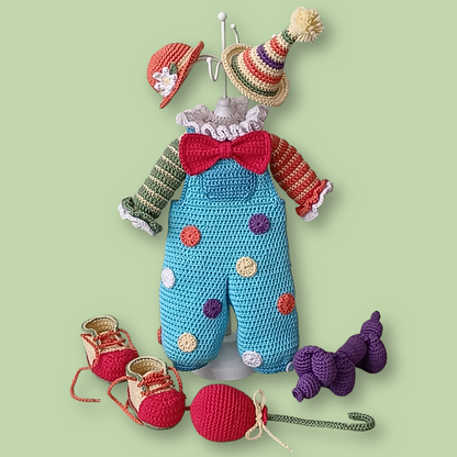 Claude the Clown crochet doll pattern