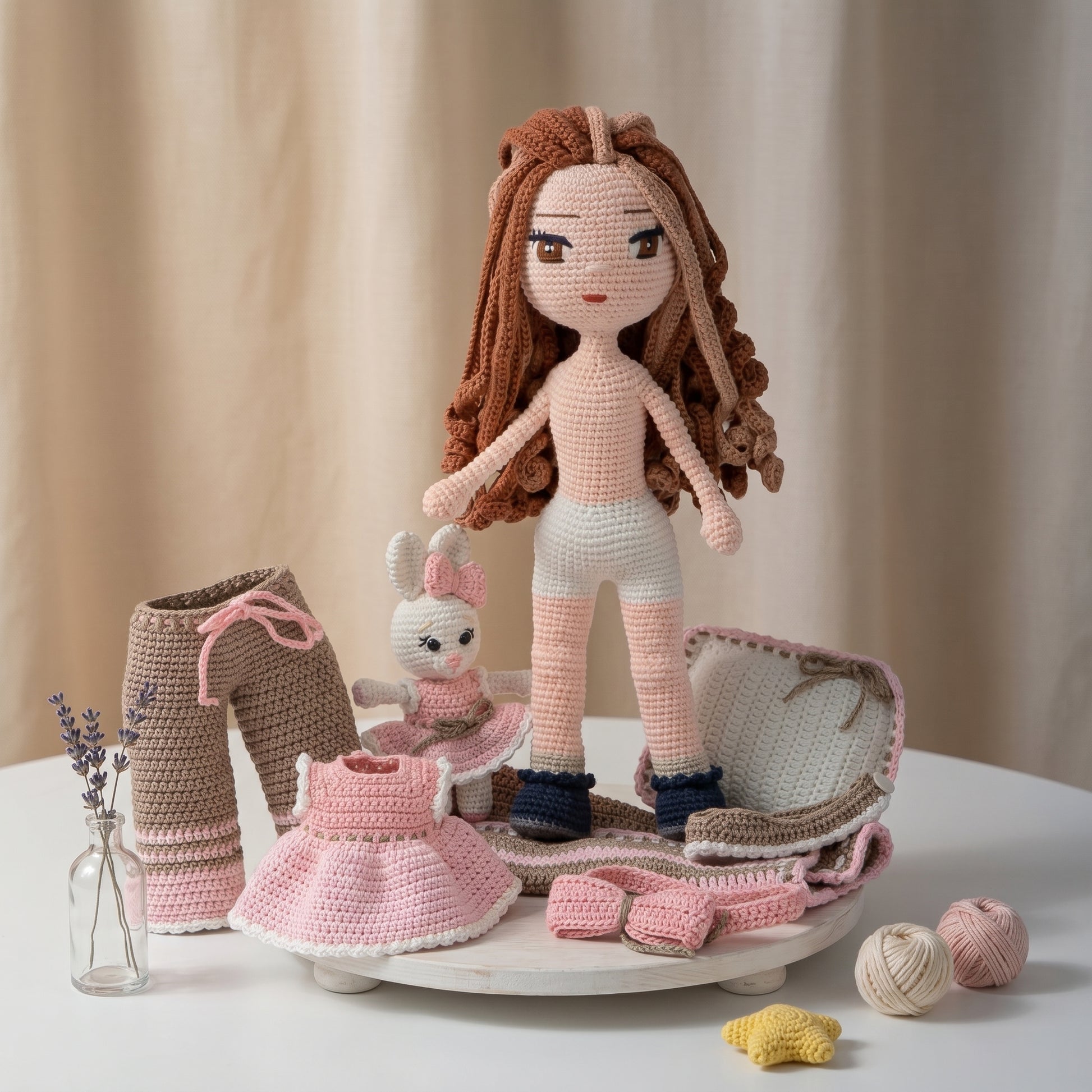 Sleeping Chloe crochet outfit pattern
