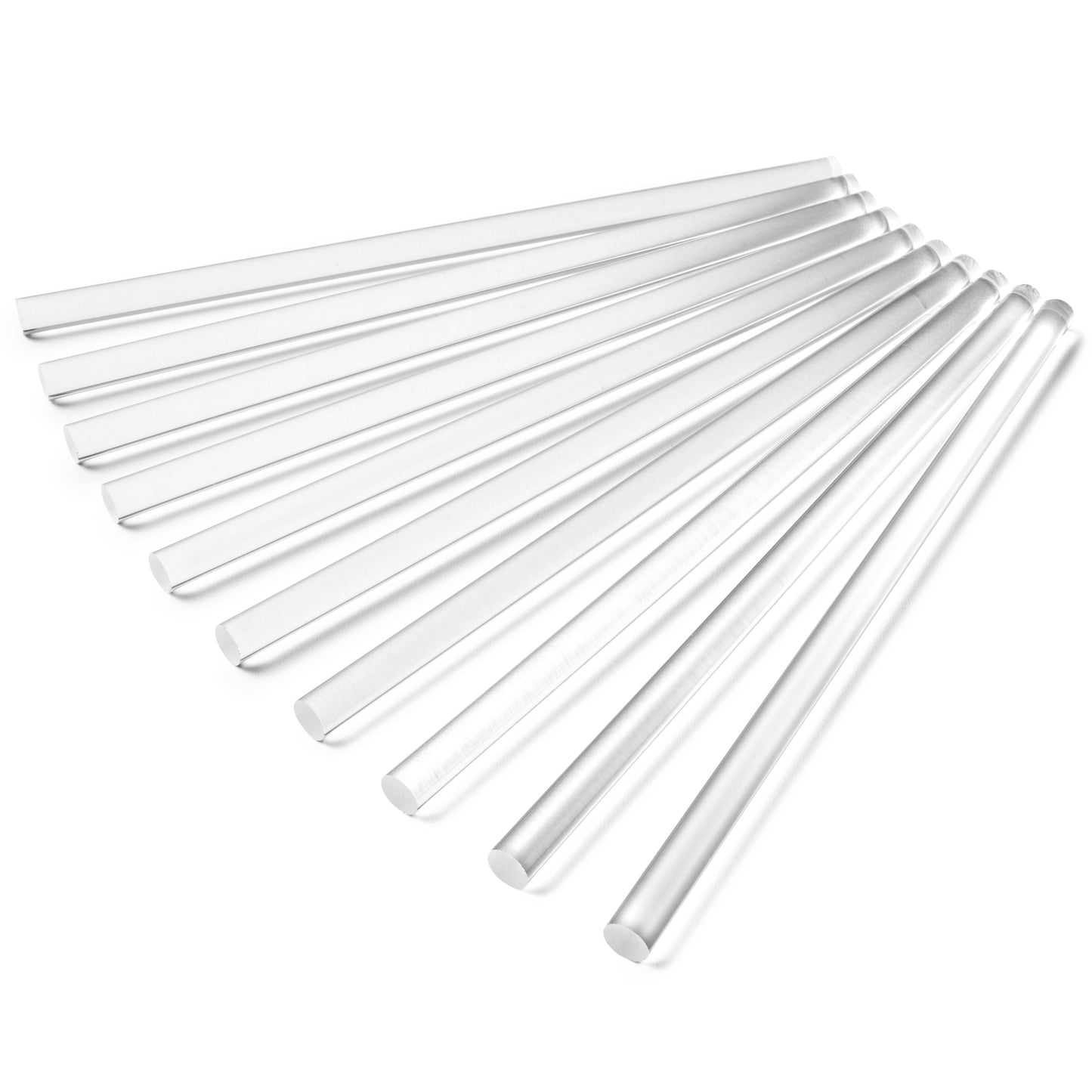 Crochetree Acrylic Sticks – 10 pcs, 8 mm × 20 cm