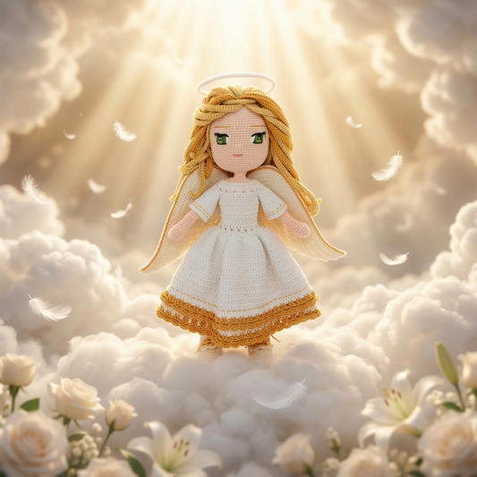 Angelica Doll Pattern - amigurumi PDF with step-by-step photos