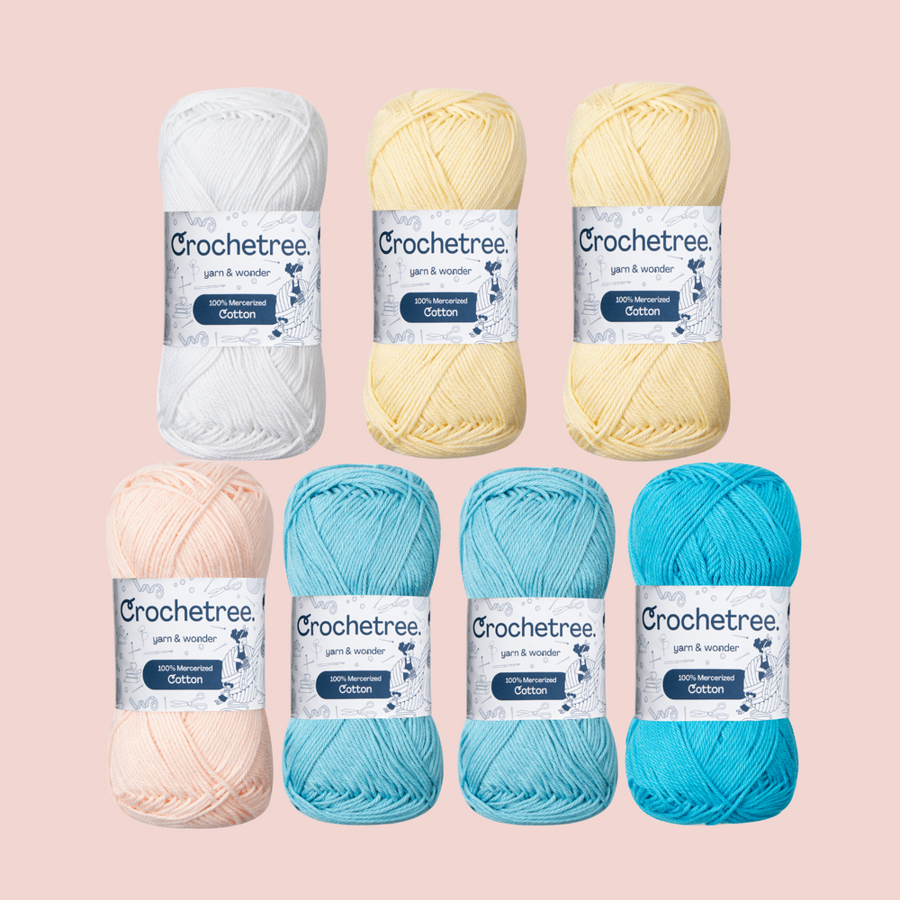 Ballerina Yarn Set - mercerized cotton yarn bundle by Crochetree