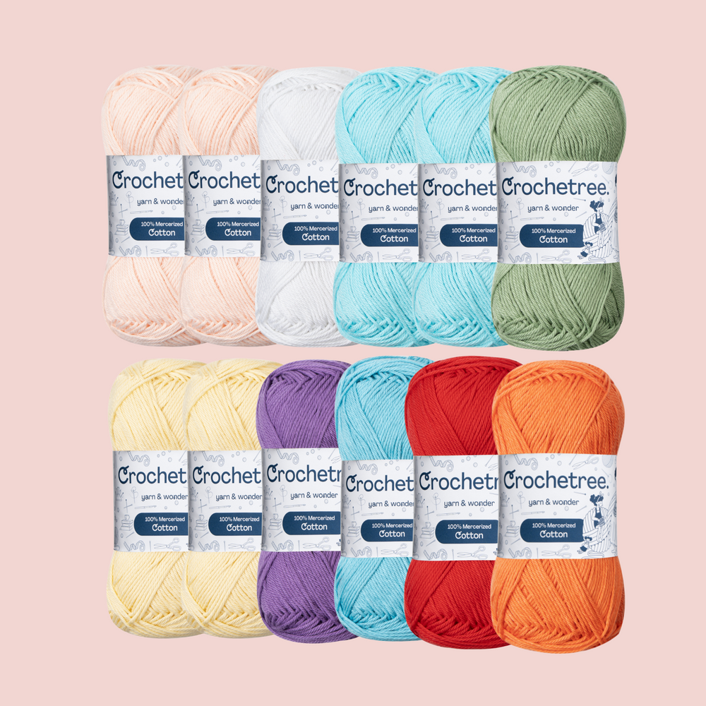 Claude the Clown Yarn Set - mercerized cotton yarn bundle by Crochetree