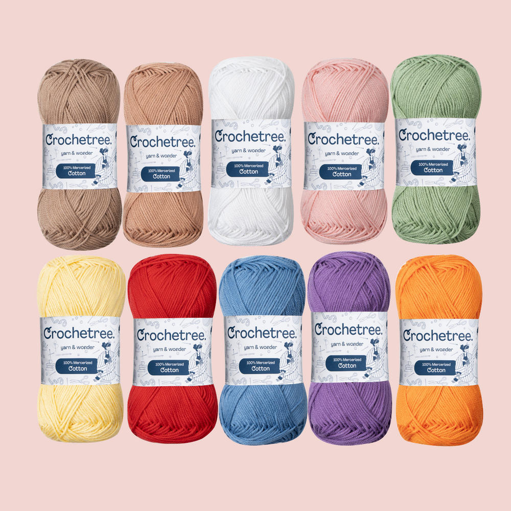 Easter Yarn Set - mercerized cotton yarn bundle by Crochetree