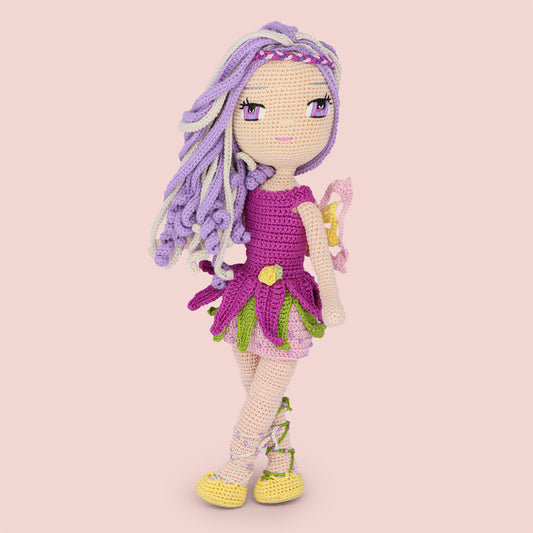 Fairy Freya Doll Pattern - amigurumi PDF with step-by-step photos