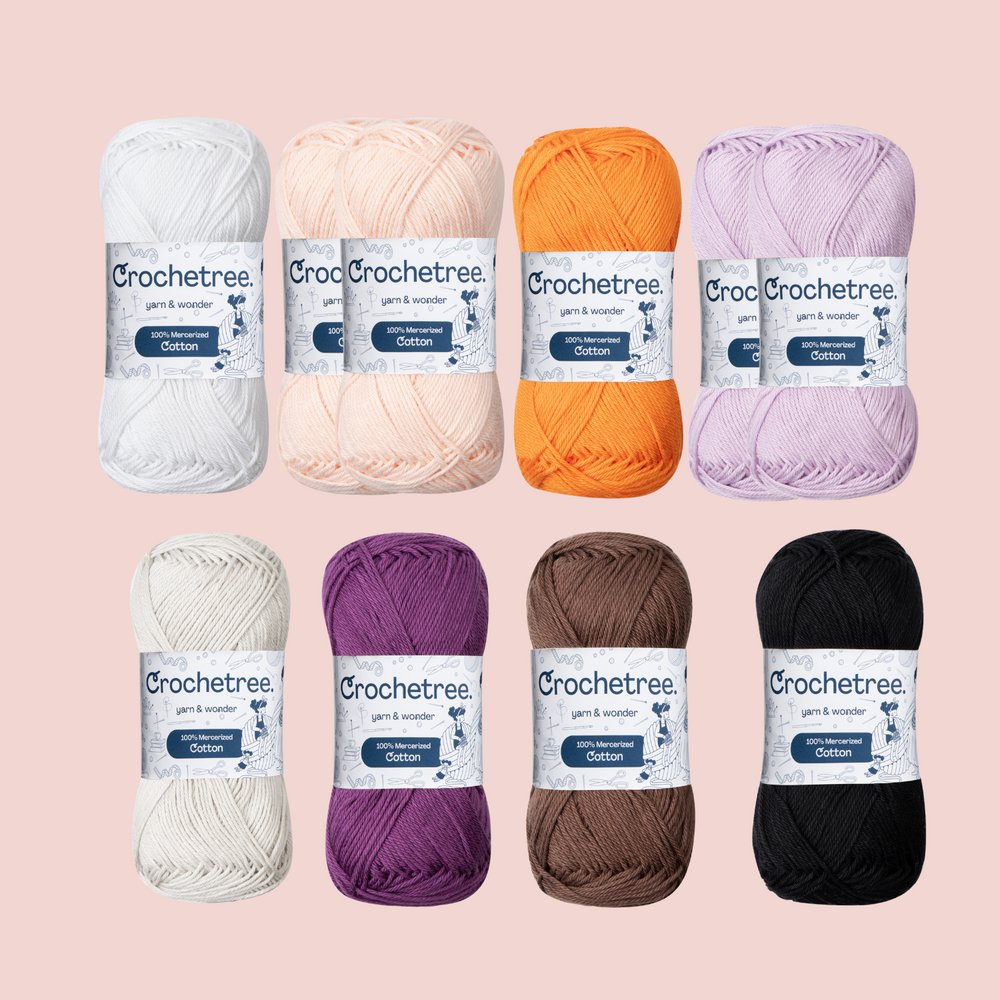 Freya Halloween Yarn Set - mercerized cotton yarn bundle by Crochetree