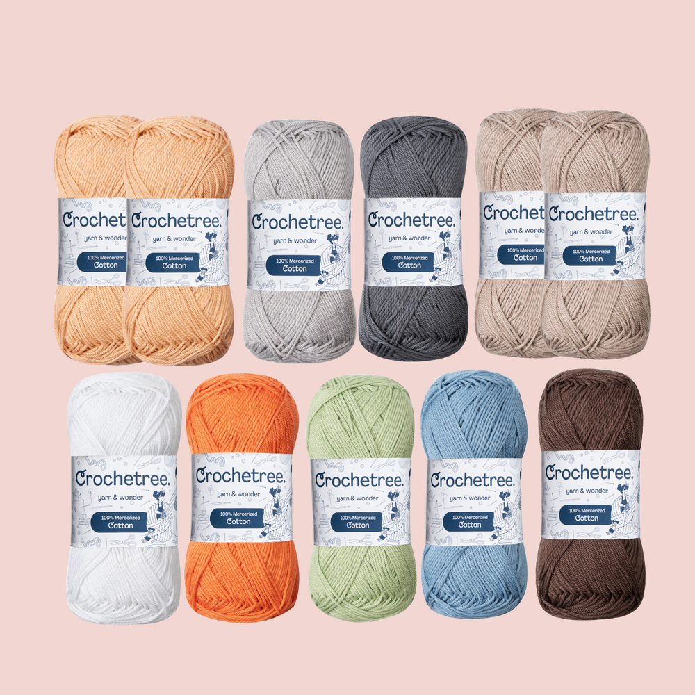 Grandpa George Yarn Set - mercerized cotton yarn bundle by Crochetree