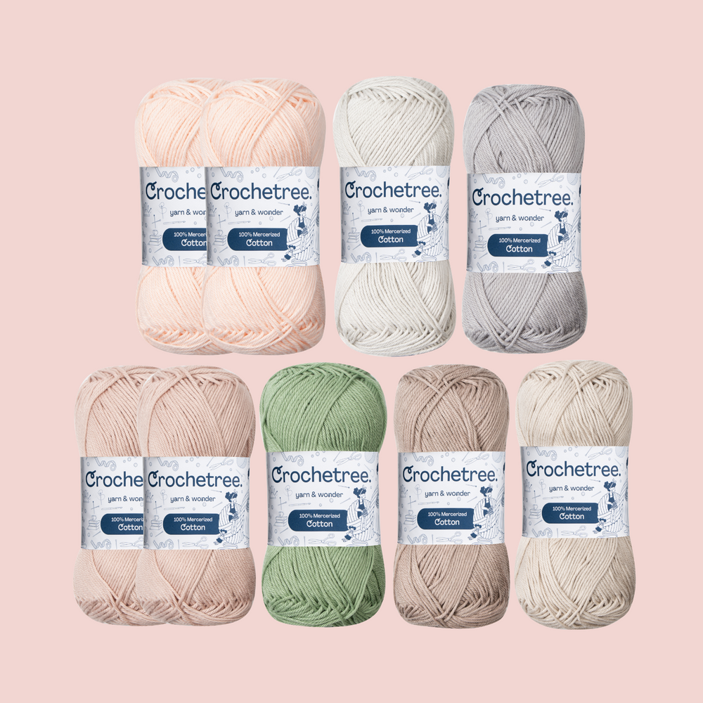 Granny Grace Yarn Set - mercerized cotton yarn bundle by Crochetree