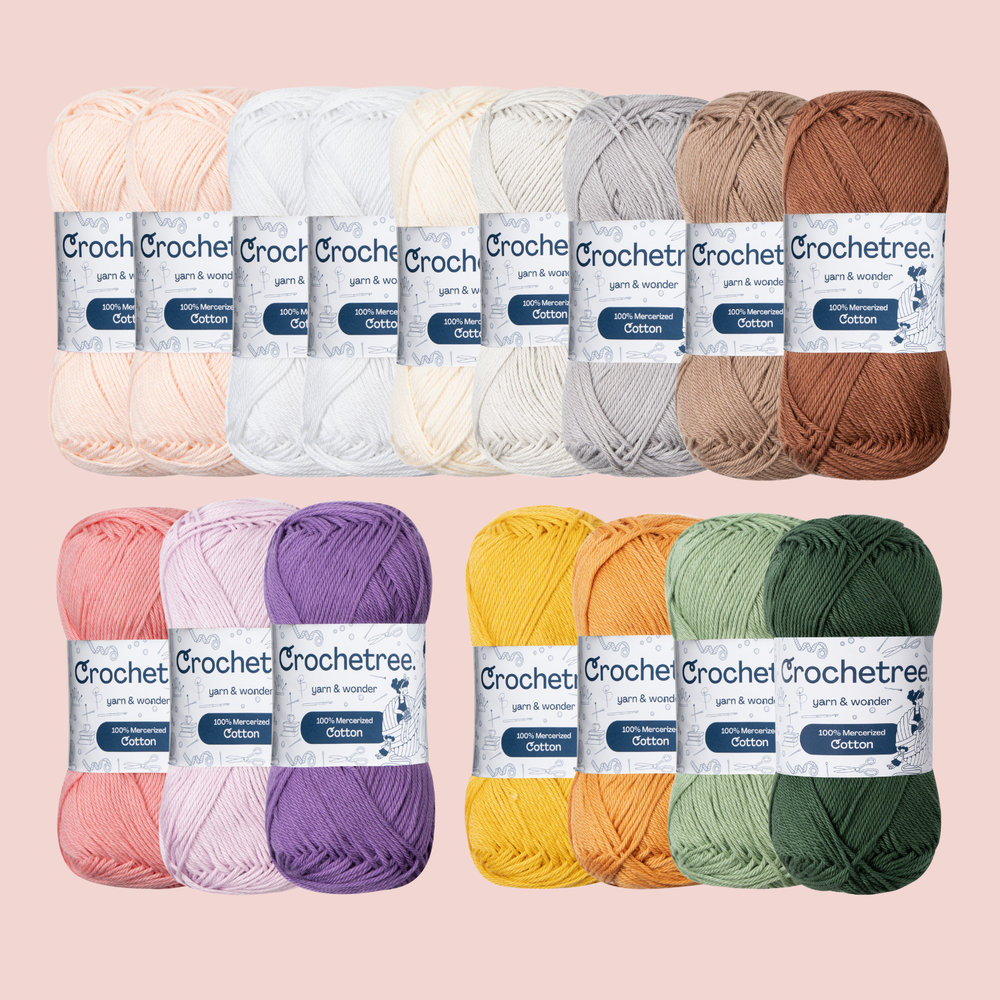 Granny Grace Bakery Yarn Set - mercerized cotton yarn bundle by Crochetree