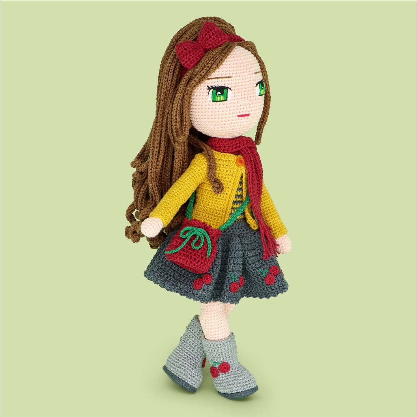 Hazel in Red Doll Pattern