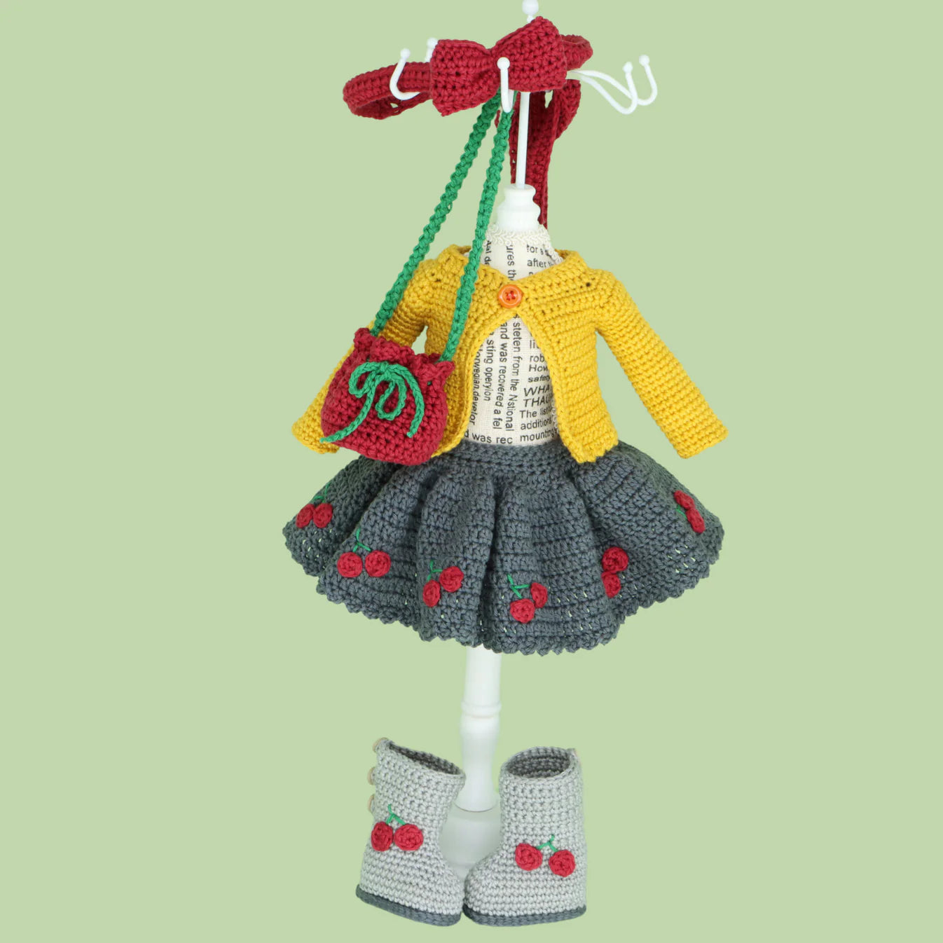 Hazel in Red Doll Pattern