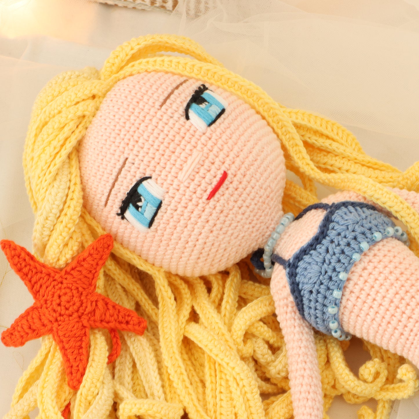 Pearl Mermaid Crochet Doll Pattern