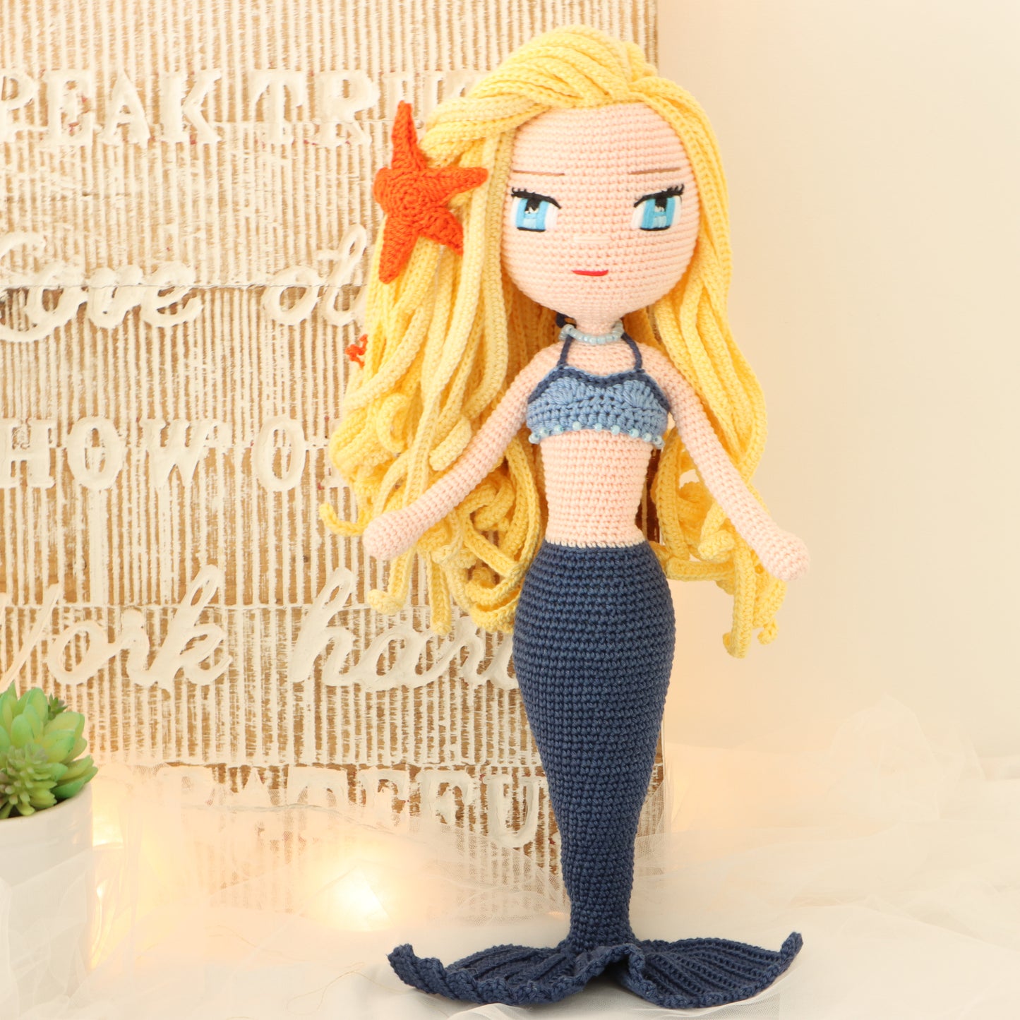 Pearl Mermaid Crochet Doll Pattern