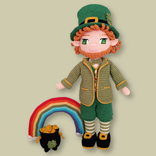 Leprechaun and Rainbow Yarn Set - mercerized cotton yarn bundle by Crochetree