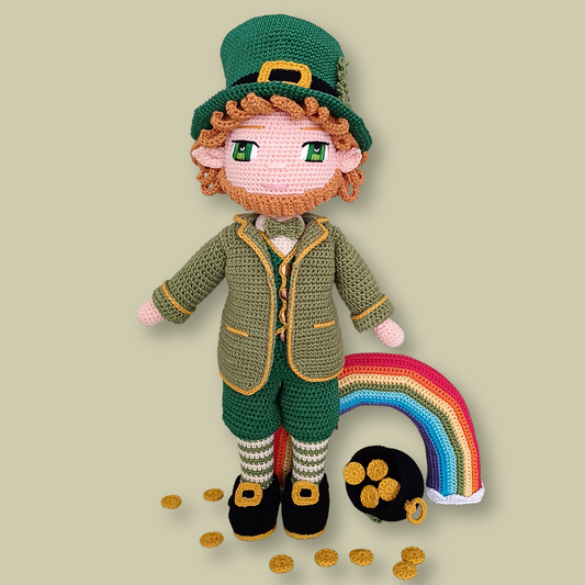 Finley O'Brien the Leprechaun crochet doll - PDF pattern photo 7