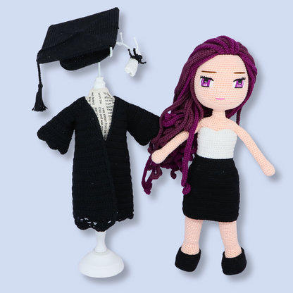 Lila Graduation outfit crochet pattern