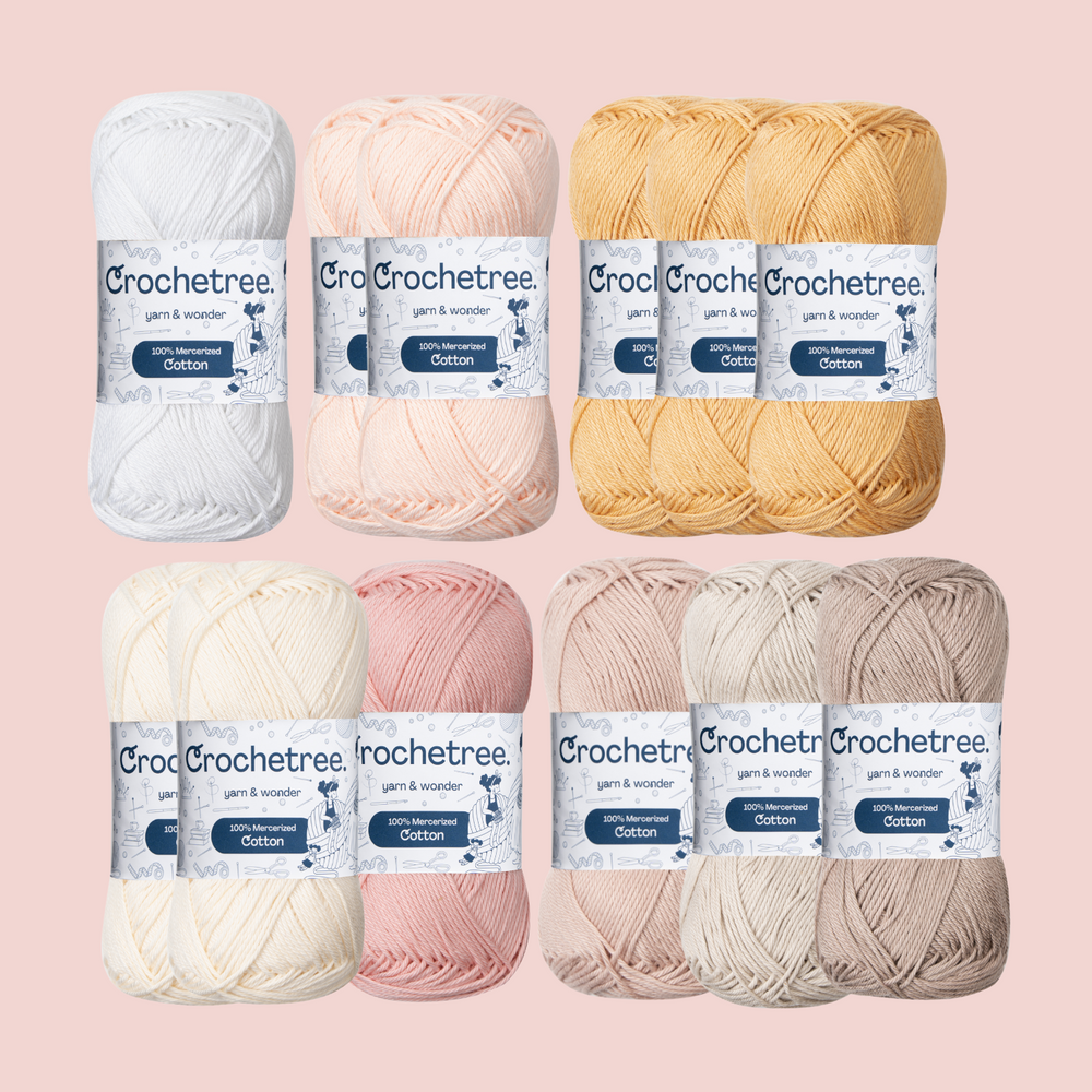 Louise Anniversary Yarn Set - mercerized cotton yarn bundle by Crochetree