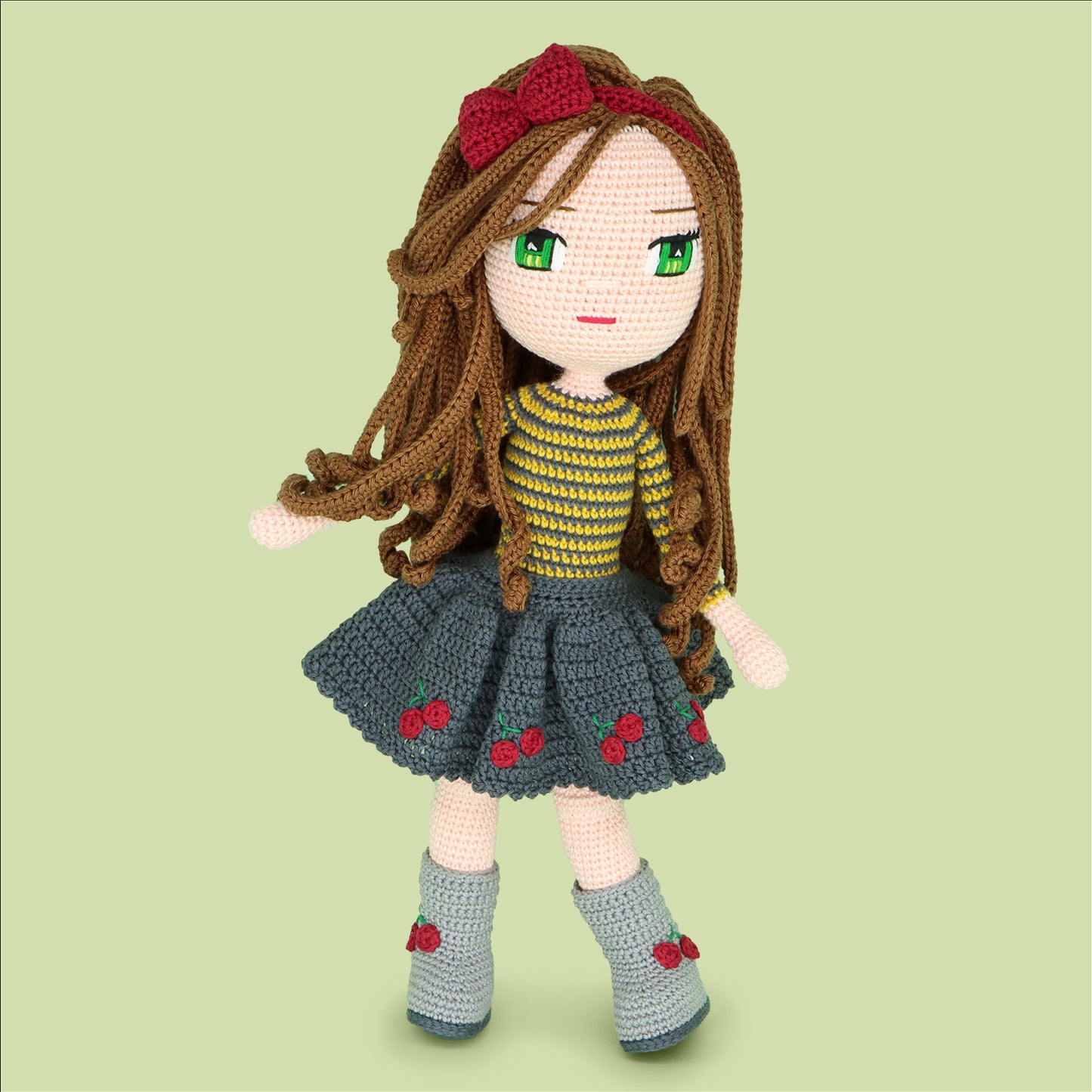 Hazel in Red Doll Pattern