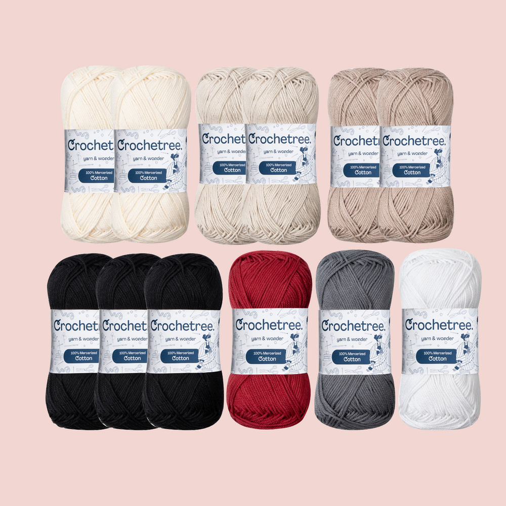 Meredith Yarn Set - mercerized cotton yarn bundle by Crochetree