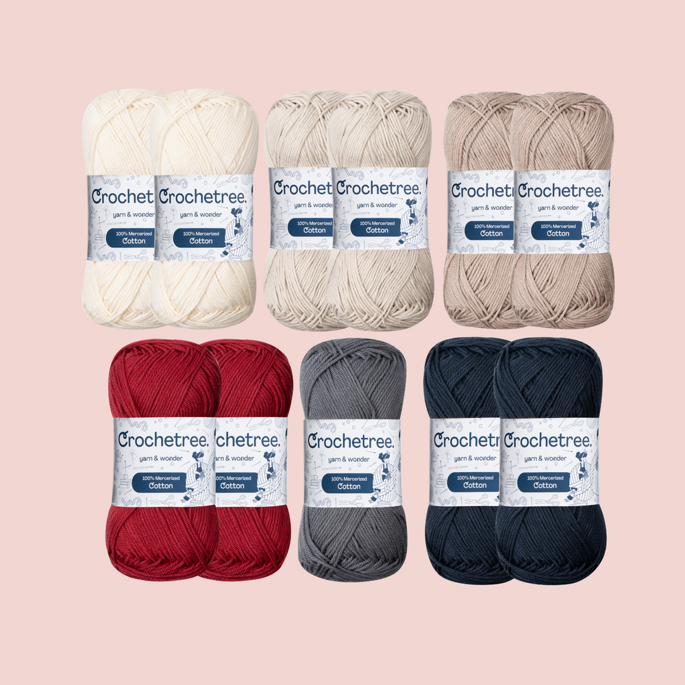 Meredith Nightwear Yarn Set - mercerized cotton yarn bundle by Crochetree