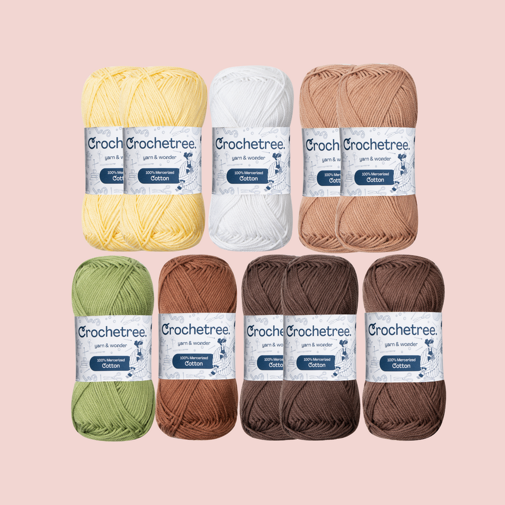 Naomi Yarn Set - mercerized cotton yarn bundle by Crochetree