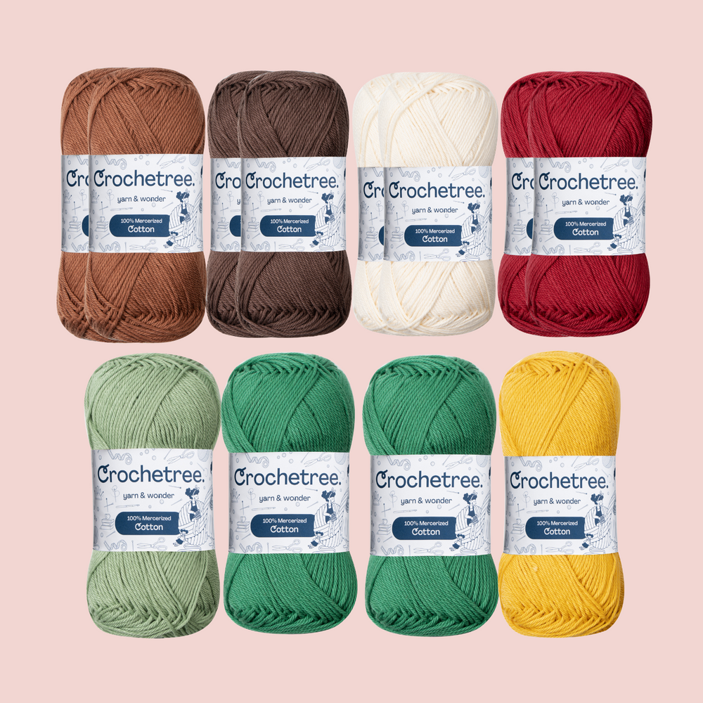 Noah Yarn Set - mercerized cotton yarn bundle by Crochetree