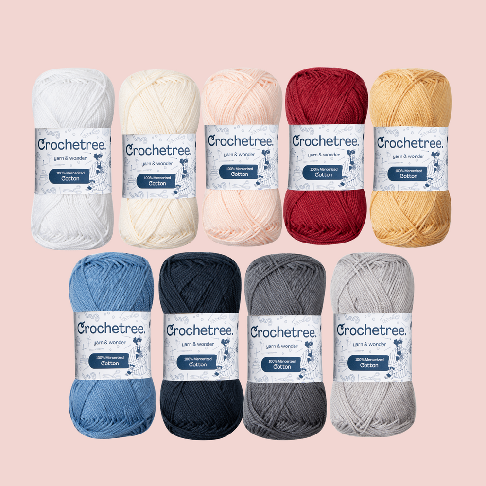 Oliver Yarn Set - mercerized cotton yarn bundle by Crochetree